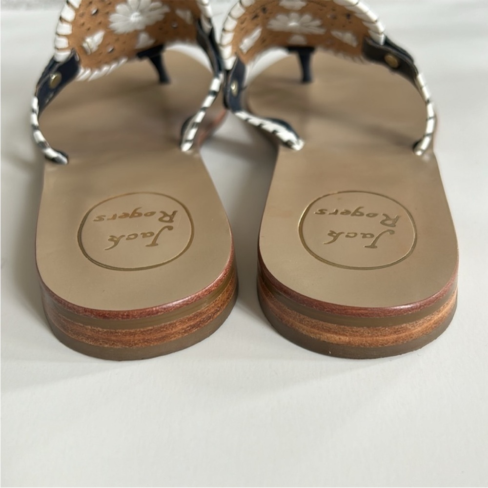 Jack Rogers Georgica Sandal in Midnight/White - Picture 7 of 9